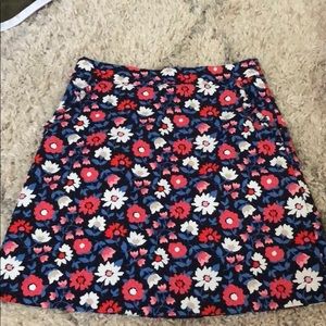 Blue floral skirt
